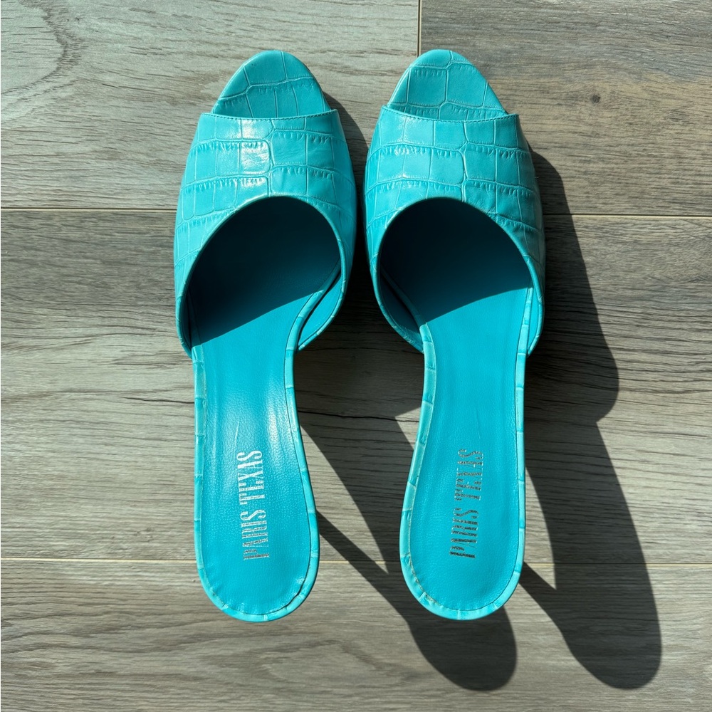 PARIS TEXAS Crocodile Embossed Stiletto Heels